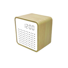 Retro Mini Wooden Bluetooth Speaker with Alarm Clock and Sound Activation product
